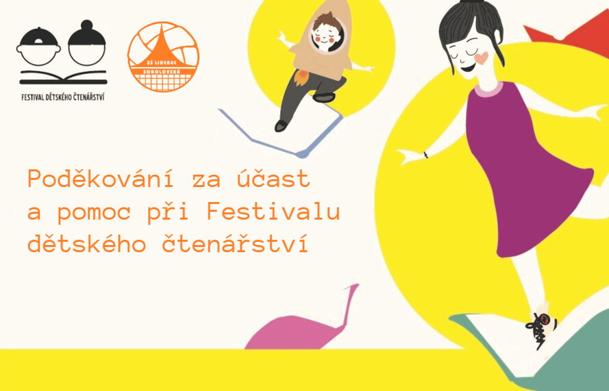 Poděkování za účast a pomoc při Festivalu dětského čtenářství