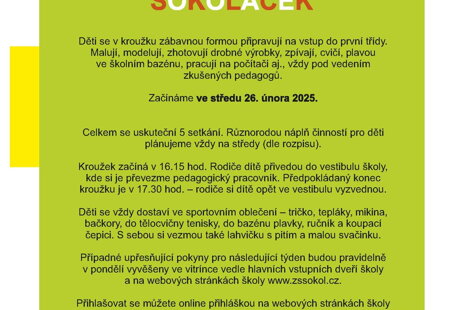 SOKOLÁČEK - kroužek pro předškoláky